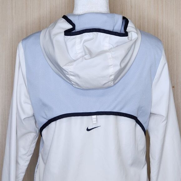 Nike Windbreaker Jacket Lightweight Zip Up White Pale Purple Women's Small - Picture 6 of 12